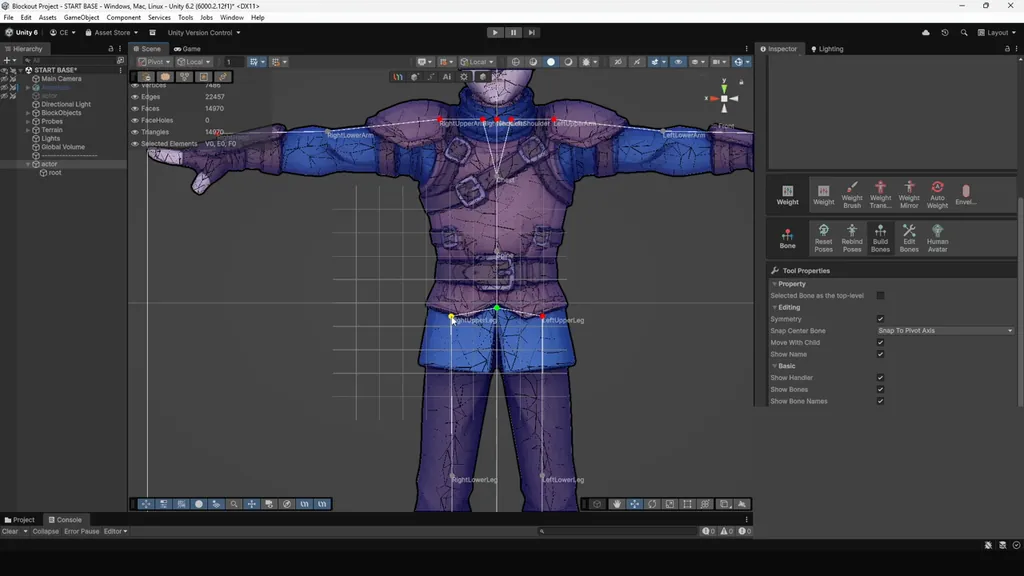 Rigging and skinning in UModeler X