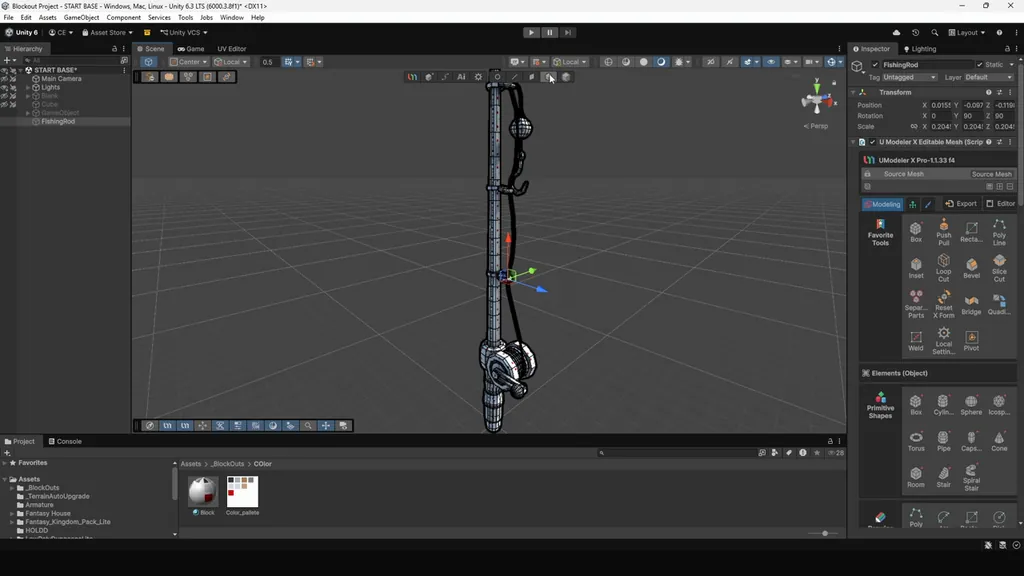 UV editing in UModeler X
