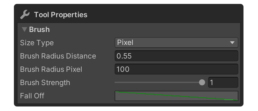 Weight Brush Tool Properties Brush