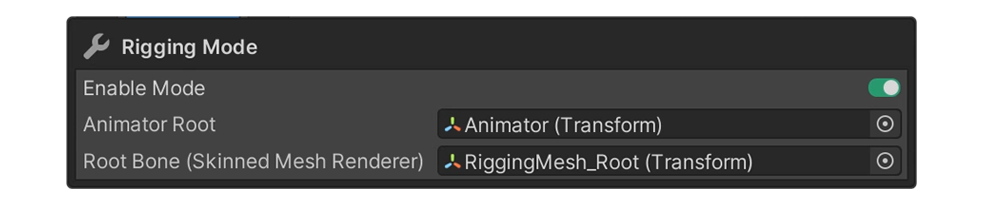 Rigging Mode Interface 1