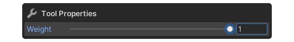 Weight Brush Tool Propertie