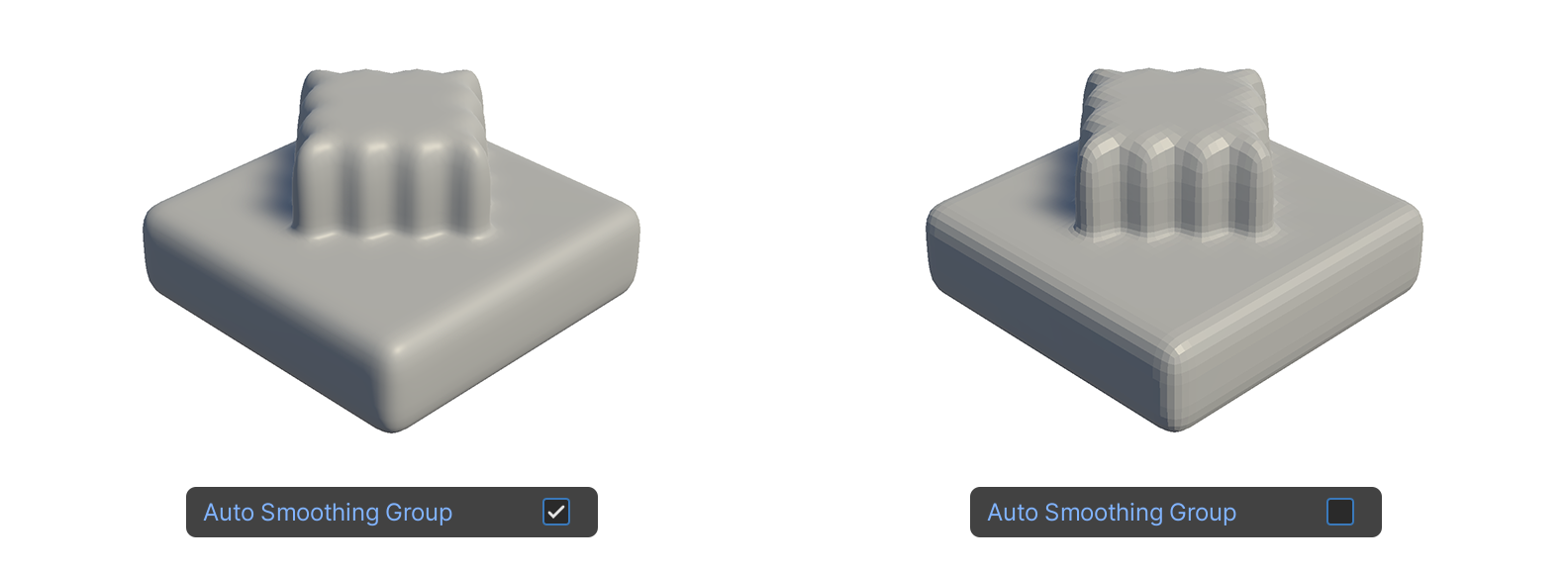 Subdivide Modifier Auto Smoothing Group