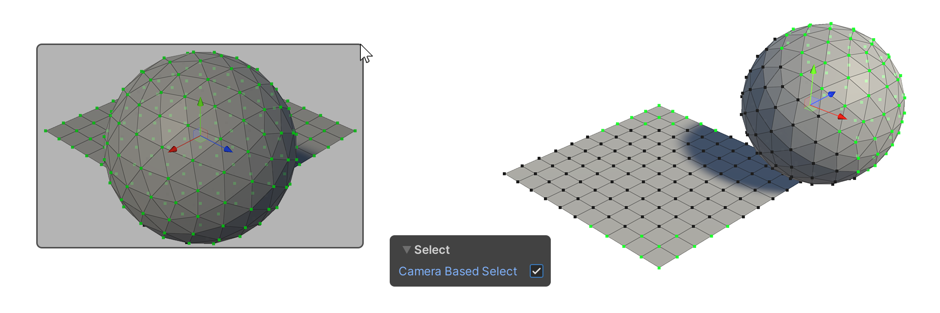 Vertex Camera Based Select On