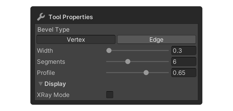 Bevel Properties