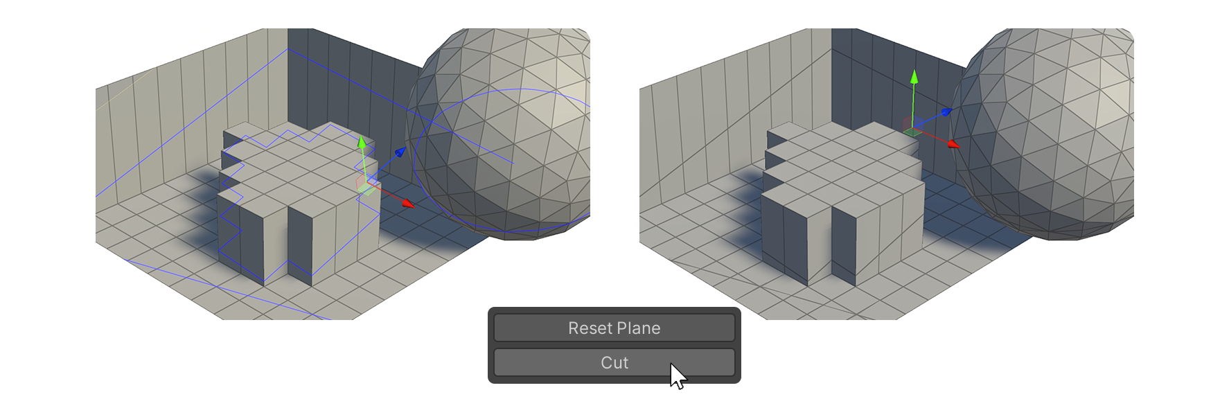 Slice Cut Tool Button