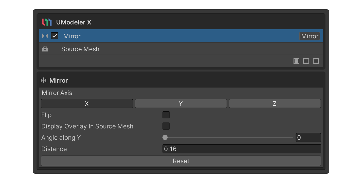 Mirror Modifier Properties