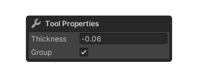 Inset Tool Properties