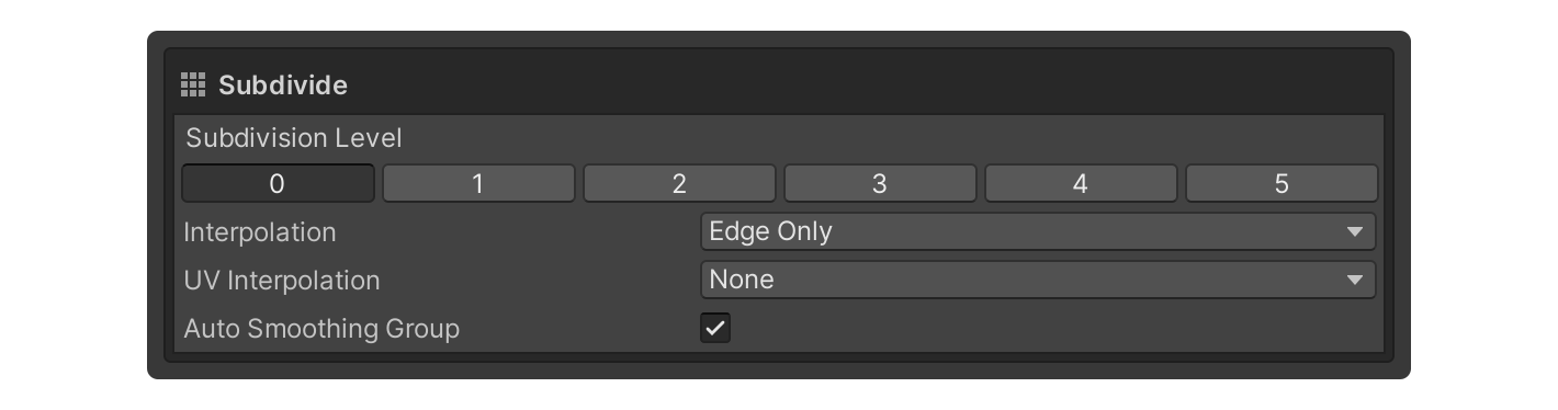 Subdivide Modifier Properties