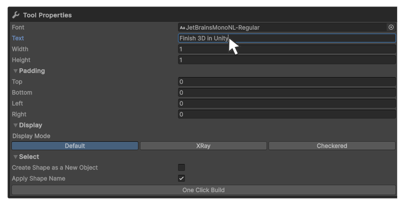 Rectangle Tool Properties