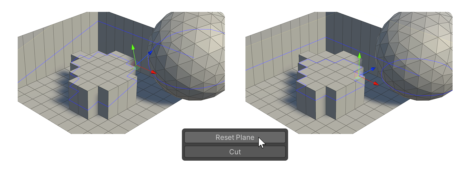 Slice Cut Tool Reset Plane