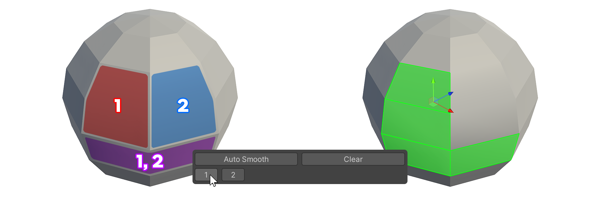 Face Selected Smoothing Group Example 1