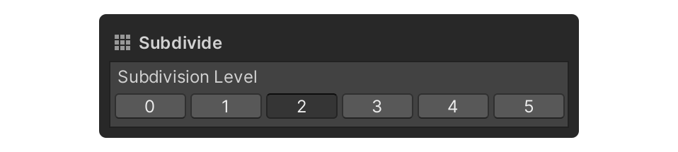 Subdivide Modifier Level