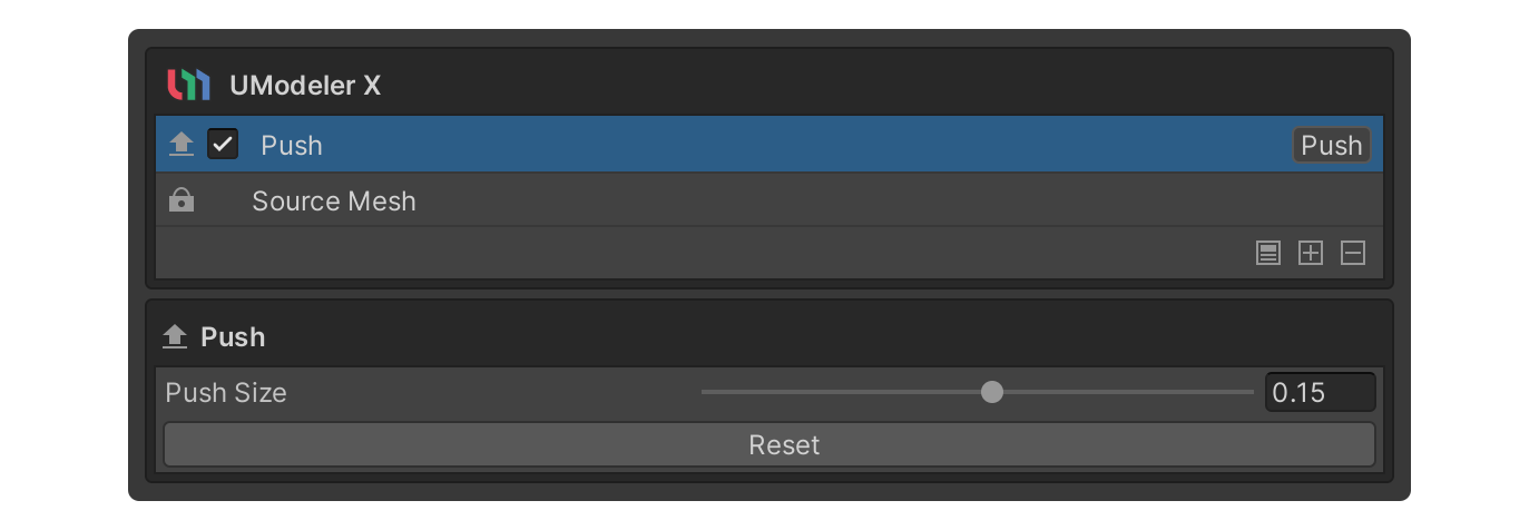 Push Modifier Properties