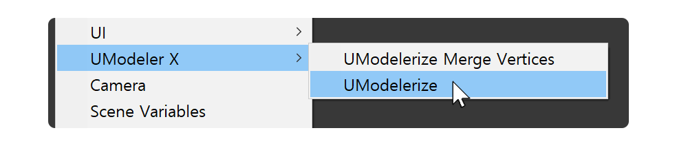 UModelerize Select Menu