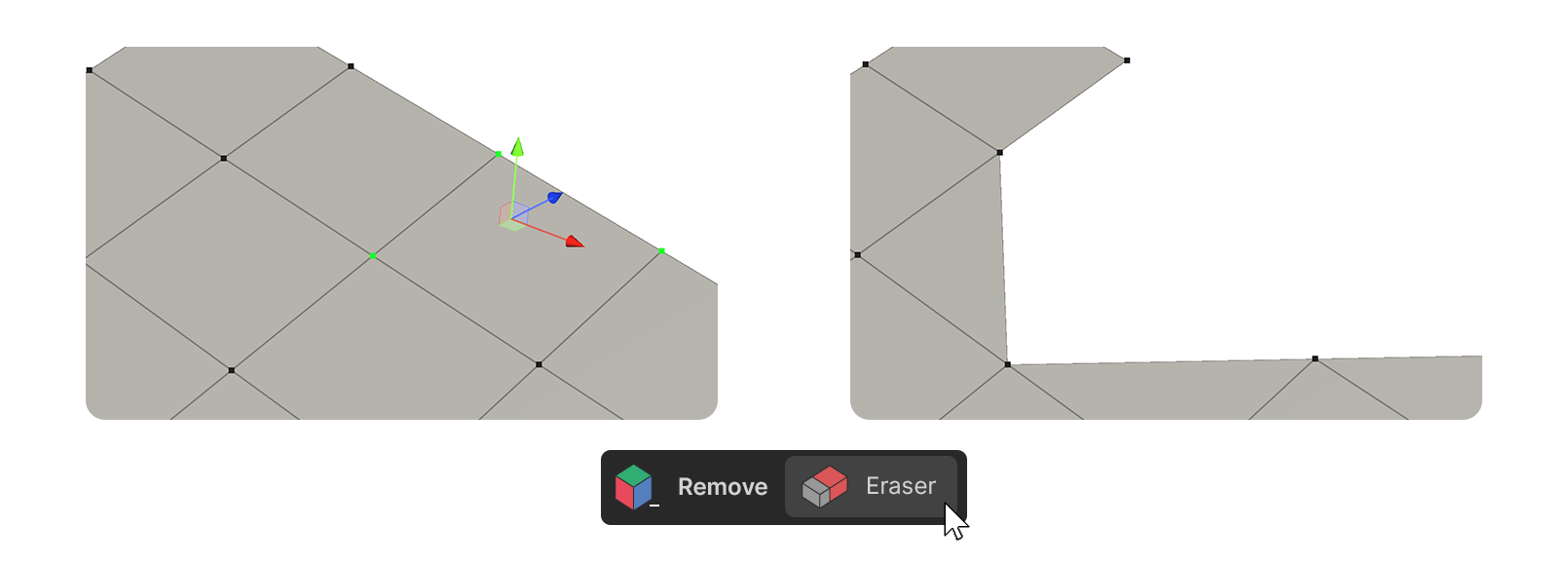 Eraser Tool Vertex