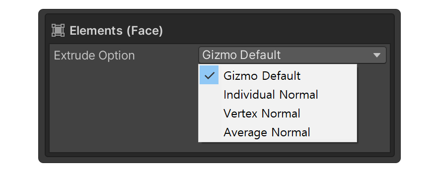 Face Extrude Option