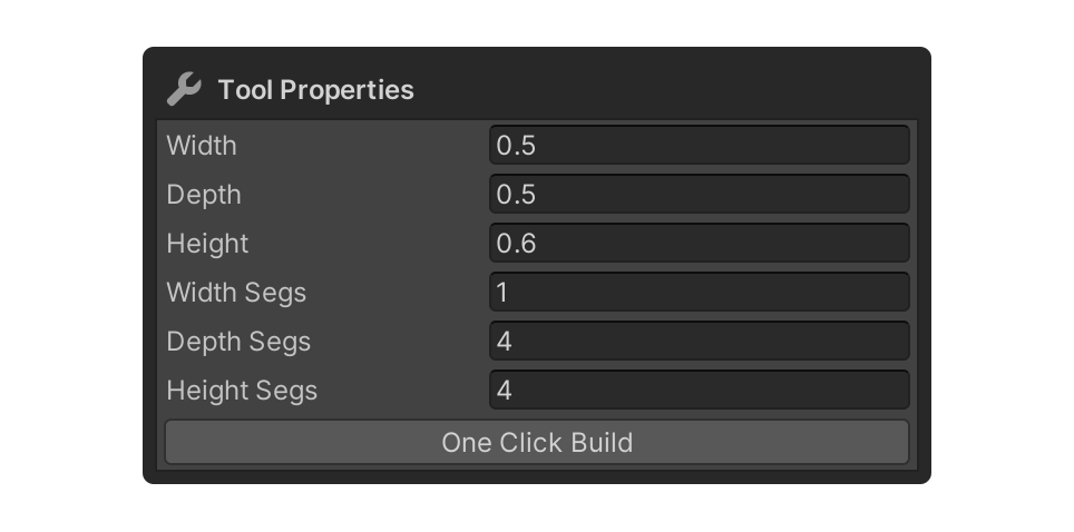 Box Tool Properties