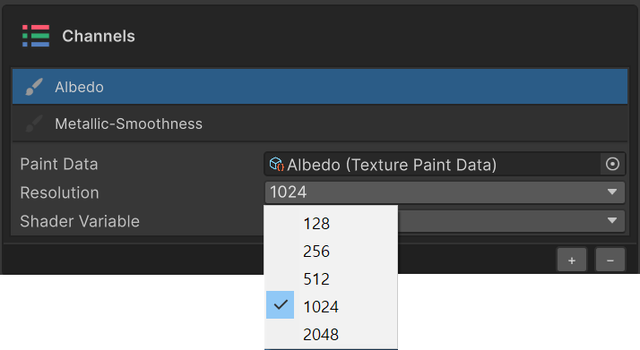 Resolution dropdown