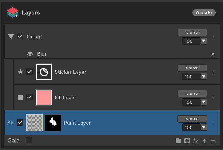 Layers section